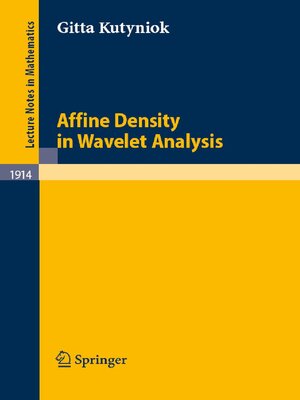 cover image of Affine Density in Wavelet Analysis